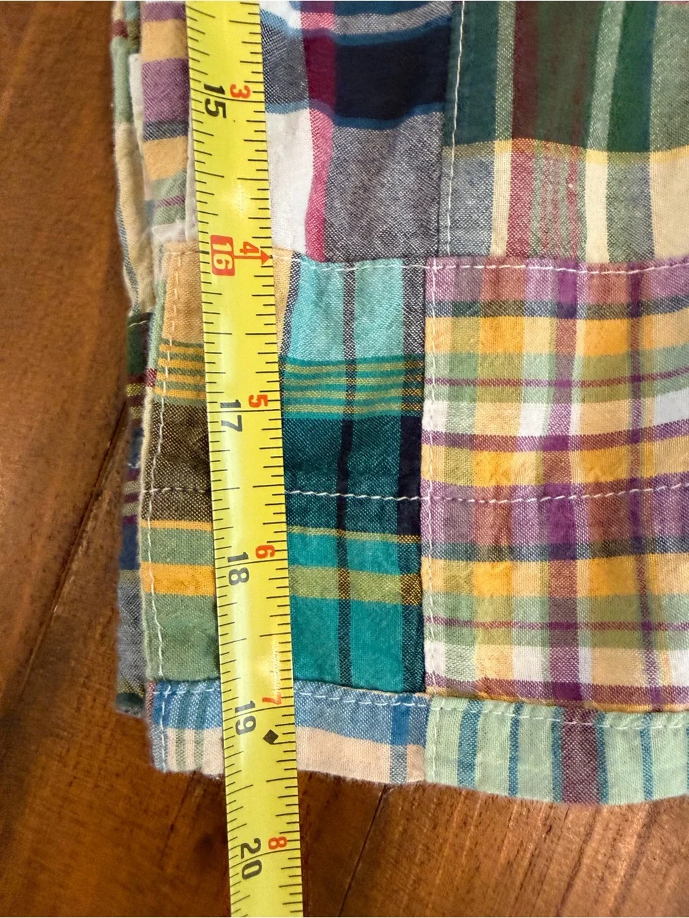 J. Crew Factory Madras Patchwork Plaid Cropped Pants - Picture 9 of 9